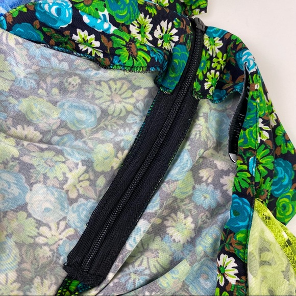 ZARA BLOGGERS FAVE MIX PRINT FLORAL DRAPED MIDI DRESS - Picture 8 of 11